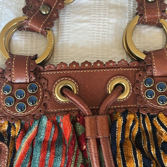 Isabella Fiore, Italian leather shoulder bag studded vintage — never worn. - Picture 2 of 7